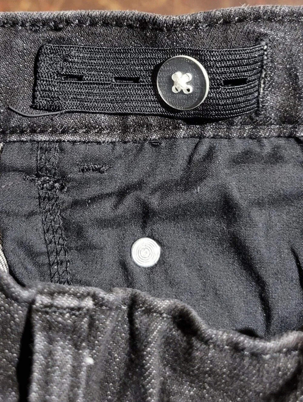 Wonder Nation Adjustable Waist Buttons Charcoal Straight Jeans Boys Size 10 Slim